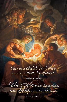 Picture of Christmas Unto Us a Child is Born Bulletin Bilingual