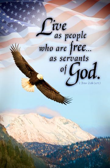 Picture of Patriotic Live as People Who are Free Bulletin