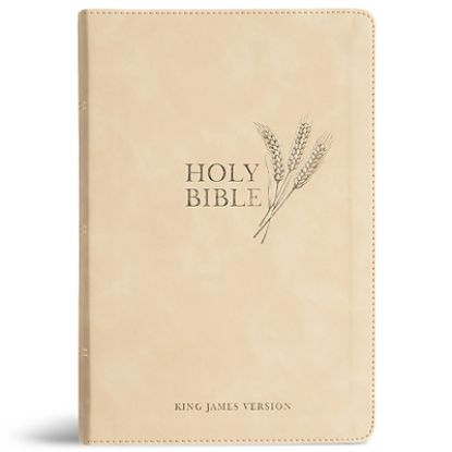 Picture of KJV Giant Print Reference Bible, Cream Leathertouch, Indexed