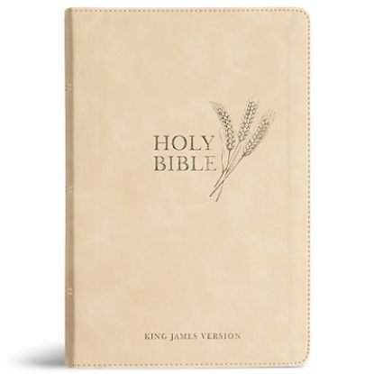 Picture of KJV Giant Print Reference Bible, Cream Leathertouch