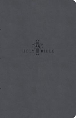 Picture of KJV Premium Gift Bible, Charcoal Leathertouch