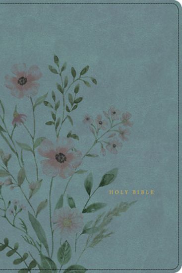 Picture of KJV Large Print Thinline Bible, Teal/Floral Leathertouch