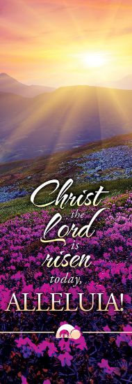 Picture of Christ the Lord is Risen Today Banner 2 x 6 Fabric