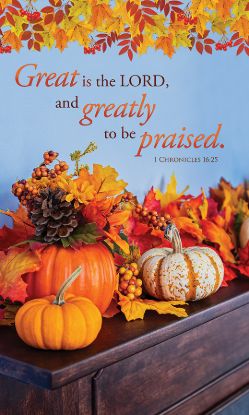 Picture of Great is the Lord Thanksgiving Banner 3 x 5 Vinyl