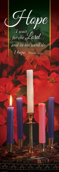 Picture of Hope I Wait for Lord Advent Banner 2x6 Vinyl