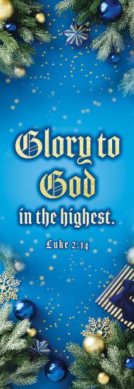 Picture of Banner Christmas Glory to God in the Highest 2x6 Fabric