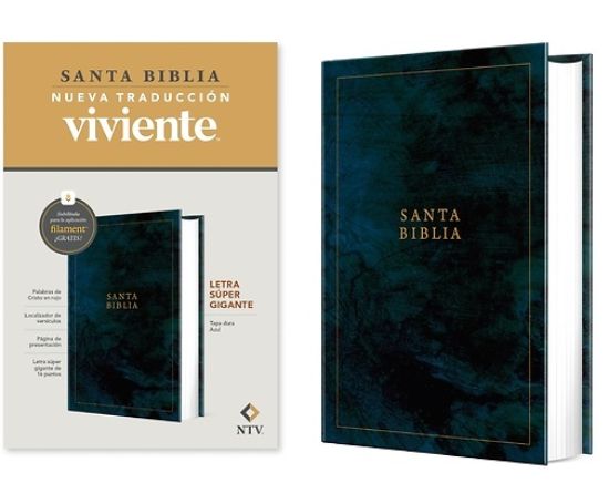 Picture of Biblia Letra Súper Gigante Ntv, Con Filament (Tapa Dura, Azul, Letra Roja)