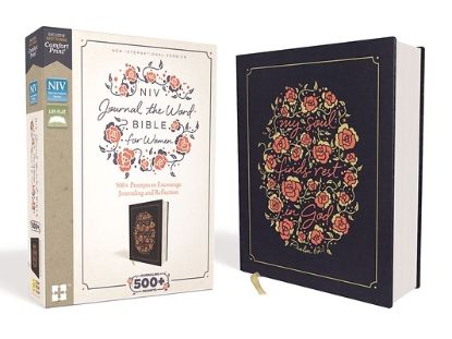 Picture of NIV Journal the Word Bible for Women, Cloth Over Board, Navy, Red Letter Edition, Comfort Print