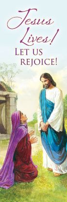 Picture of Jesus Lives! Let Us Rejoice! Hanging Easter Banner