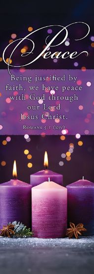 Picture of Banner Peace Being Justified Advent 2 x 6 Fabric