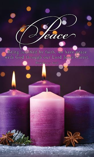 Picture of Banner Peace Being Justified Advent 3 x 5 Vinyl