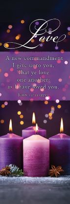 Picture of Banner Love a New Commandment Advent 2 x 6 Fabric