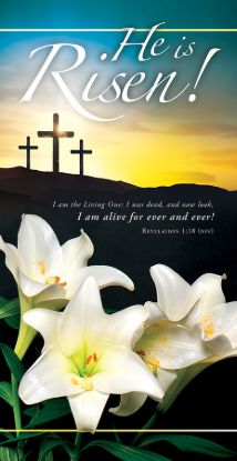 Picture of Easter He Is Risen! 3' x 5' Banner Fabric
