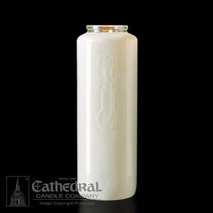 Picture of Cathedral 6-Day Glass Offering Candle - Opal