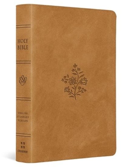 Picture of ESV Large Print Compact Bible, Red Letter (Trutone, Nubuck Caramel, Wildflower Design)