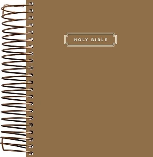 Picture of Niv, Journal the Word Bible, Double-Column, Spiral-Bound Edition, Hardcover Spiral, Brown, Red Letter, Comfort Print