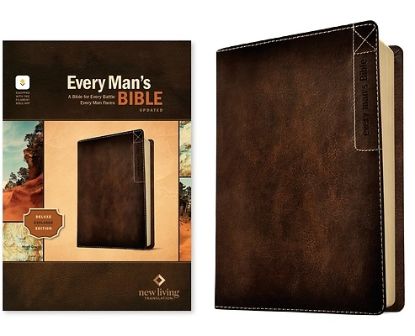 Picture of NLT Every Man's Bible, Filament Enabled, Deluxe Explorer Edition (Leatherlike, Brown, Red Letter)