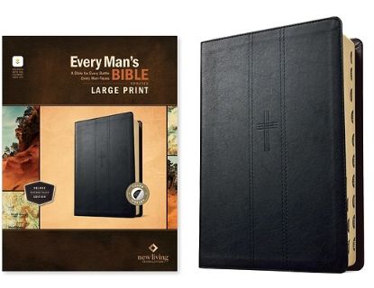 Picture of NLT Every Man's Bible, Large Print, Filament Enabled (Leatherlike, Covenant Black, Indexed, Red Letter)