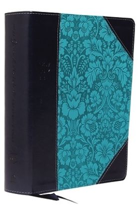 Picture of NKJV, Journal the Word Reference Bible, Imitation Leather, Blue, Red Letter Edition, Comfort Print