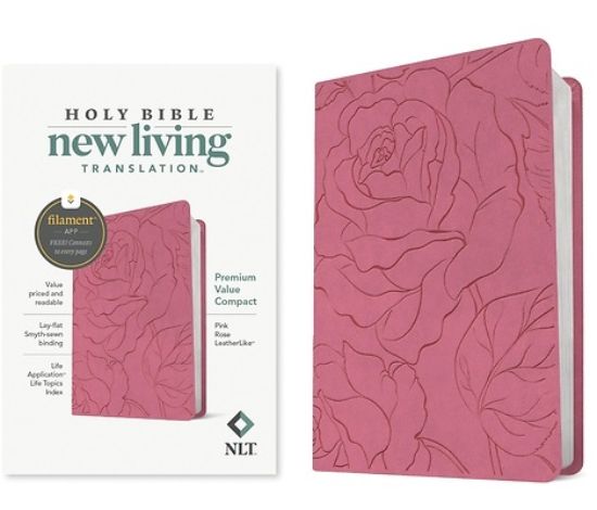 Picture of NLT Premium Value Compact Bible, Filament Enabled Edition (Leatherlike, Pink Rose)
