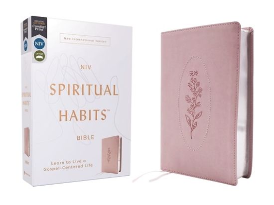 Picture of Niv, Spiritual Habits Bible, Leathersoft, Pink, Red Letter, Comfort Print