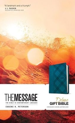 Picture of The Message Deluxe Gift Bible Crosshatch Denim Imitation Leather