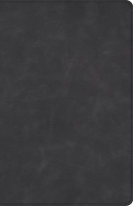 Picture of CSB Large Print Personal Size Reference Bible, Optimal Type, Holman Handcrafted Collection, Marbled Slate Premium Calfskin