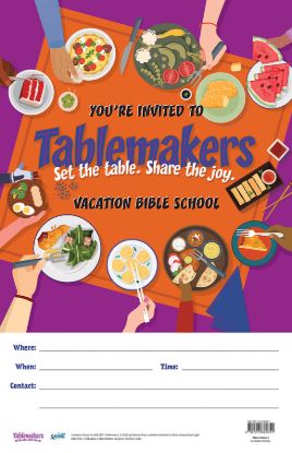 Picture of Vacation Bible School VBS 2027 Tablemakers Invitation Poster 11 x 17