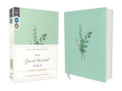 Picture of Niv, Journal the Word Bible, Double-Column, Cloth Over Board, Teal, Red Letter Edition, Comfort Print