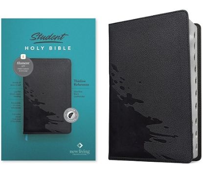 Picture of NLT Student Bible, Thinline Reference, Filament-Enabled Edition (Leatherlike, Overflow Black, Indexed, Red Letter)