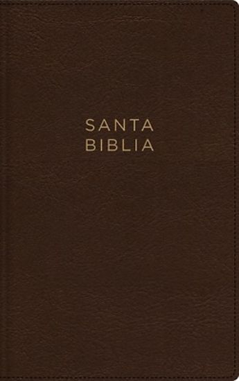 Picture of Nbla, Santa Biblia, Ultrafina, Letra Grande, Tamaño Manual, Leathersoft, Café, Palabras de Jesús En Rojo