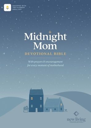 Picture of NLT Midnight Mom Devotional Bible (Hardcover, Red Letter, Filament Enabled)