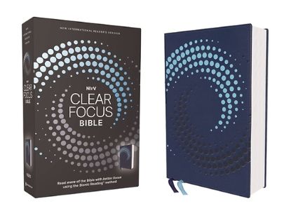 Picture of Nirv, Clear Focus Bible, Leathersoft, Navy