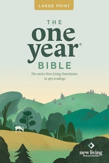 Picture of Bible NLT One Year Premium Slimline Large Print 10th Anniversary