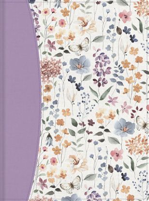 Picture of Rvr 1960 Biblia de Apuntes Tamaño Personal, Morado Floral, Símil Piel