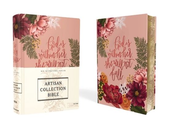 Picture of NIV, Artisan Collection Bible, Cloth Over Board, Pink Floral, Designed Edges Under Gilding, Red Letter Edition, Comfort Print
