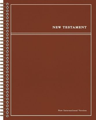 Picture of Niv, Journal the Word Bible, Single-Column, Spiral-Bound Edition, New Testament, Cloth Hardcover Spiral, Red, Red Letter, Comfort Print