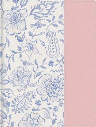 Picture of Rvr 1960 Biblia de Apuntes, Rosa/ Azul Floral, Símil Piel