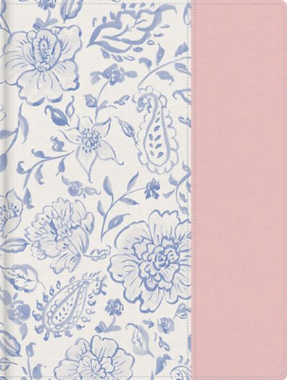 Picture of Rvr 1960 Biblia de Apuntes, Rosa/ Azul Floral, Símil Piel