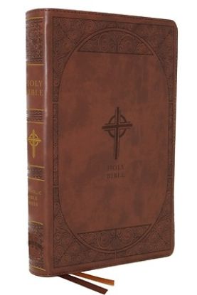 Picture of Nabre, New American Bible, Revised Edition, Catholic Bible, Large Print Edition, Leathersoft, Brown, Comfort Print