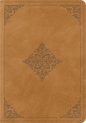 Picture of ESV Large Print Bible (Trutone, Nubuck Caramel, Fleur-De-Lis Design)