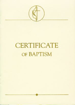 Picture of United Methodist Covenant II Child Baptism Certificates (Pkg of 3)