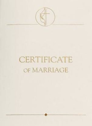 Picture of United Methodist Certificates of Marriage with 1984 Service (Pkg of 3)