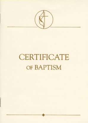 Picture of United Methodist Covenant I Youth & Adult Baptism Certificates (Pkg of 3)