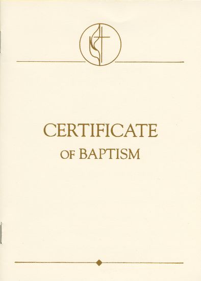 Picture of United Methodist Covenant I Youth & Adult Baptism Certificates (Pkg of 3)