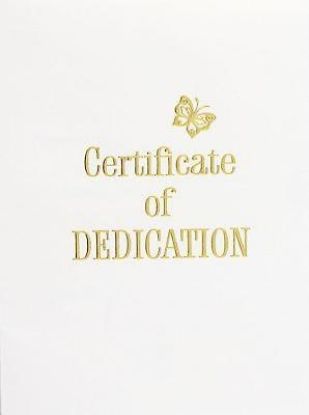 Picture of Contemporary Steel-Engraved Baby Dedication Certificate (Pkg of 3)