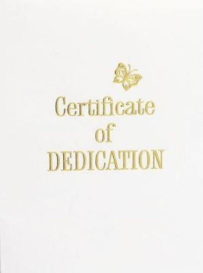 Picture of Contemporary Steel-Engraved Baby Dedication Certificate (Pkg of 3)