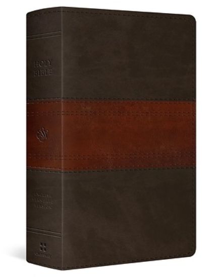 Picture of ESV Large Print Personal Size Bible, Red Letter, Indexed (Trutone, Forest/Tan, Trail Design)