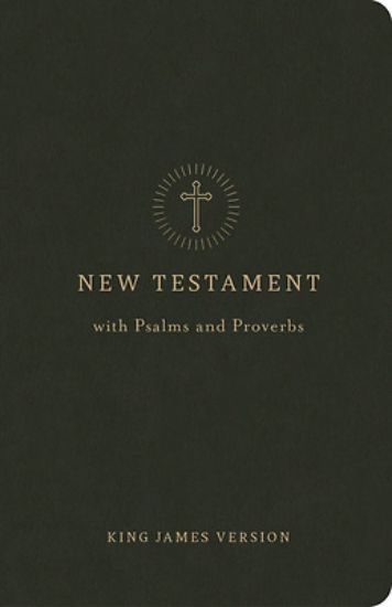 Picture of KJV Pocket New Testament with Psalms and Proverbs, Olive Leathertouch