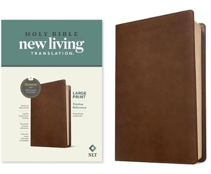 Picture of NLT Large Print Thinline Reference Bible, Filament Enabled Edition (Red Letter, Leatherlike, Rustic Brown)